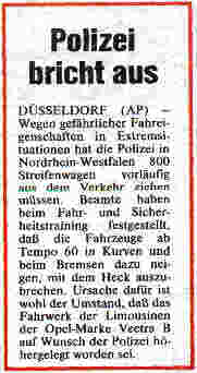 Polizei bricht aus, Quelle: Sonntag Aktuell 14.06.98